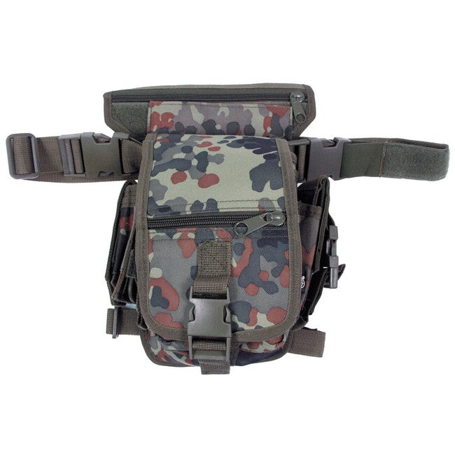 MFH Leg Pouch with Hip and Leg Attachment Belt, BW Camo