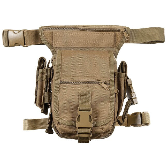 MFH Leg Bag with Leg and Belt Attachment, Coyote Tan