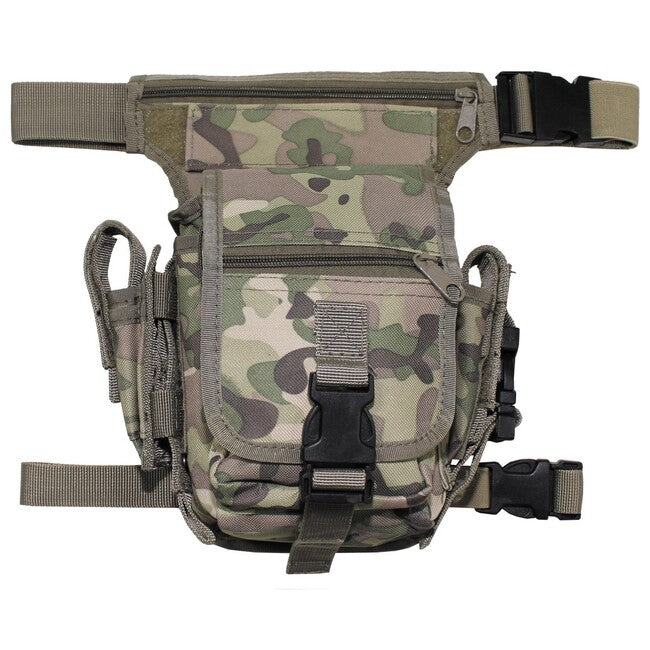 MFH Leg Pouch with Hip and Leg Attachment Belt, Operation Camo