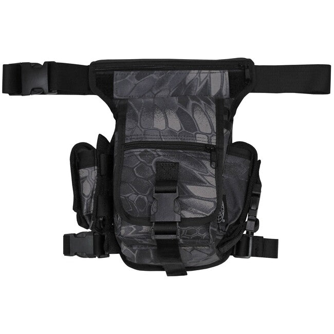 MFH Leg Pouch with Belt and Leg Attachment, Snake Black