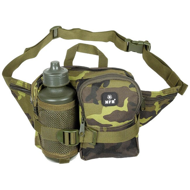 MFH Waist Bag with Water Bottle, M 95 CZ Camo