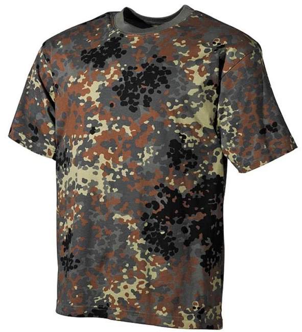 MFH German Flecktarn Camo T-Shirt, 160g/m2