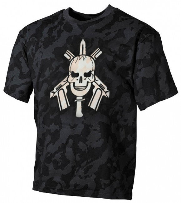 MFH Night Camo T-Shirt, Guns