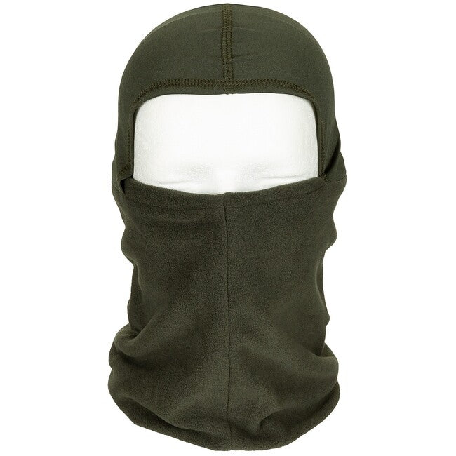 MFH Neck Gaiter with Head Cover, Fleece, OD Green