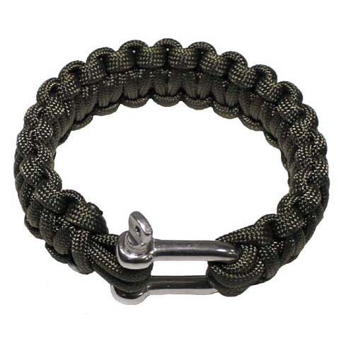 MFH Paracord Bracelet, Olive, Metal Clasp