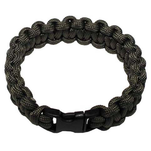 MFH Paracord Bracelet, Olive, Clip Fastening