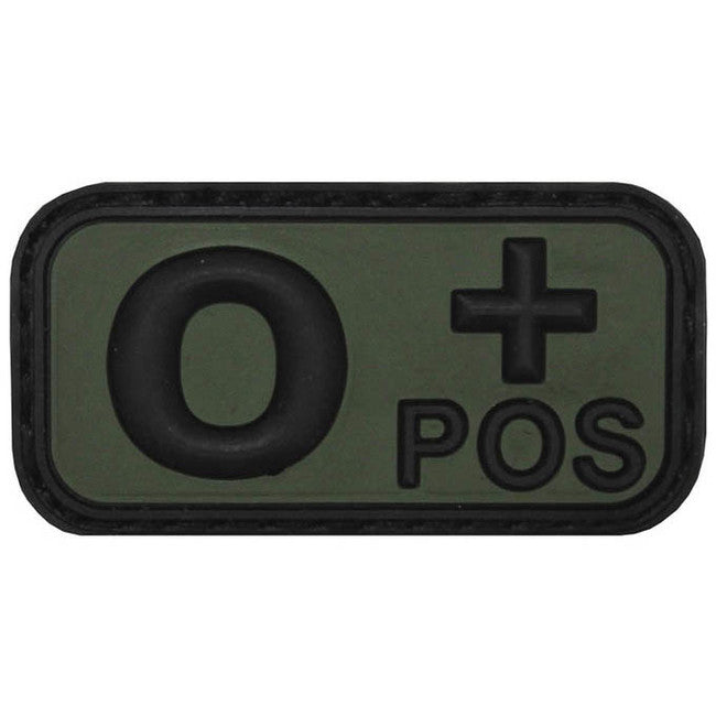 WARAGOD Blood Type 3D Patch O positive 5x2.5cm, Black