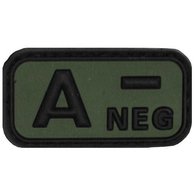 WARAGOD Blood Type 3D Patch A Negative Black 5x2.5cm