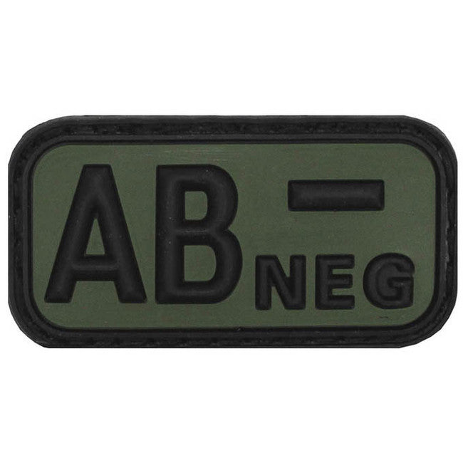 WARAGOD Blood Type 3D Patch AB negative Black 5x2.5cm