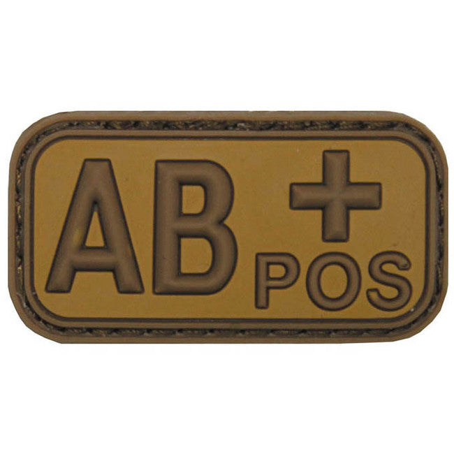MFH Blood Type 3D Patch AB Positive Khaki 5x2.5cm