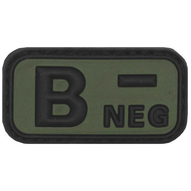 WARAGOD 3D B Negative Patch 5x2.5cm, Black