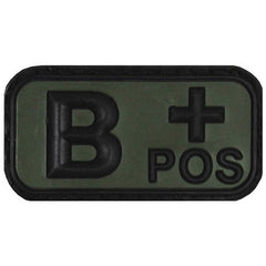 MFH Κέντημα Ομάδα Αίματος 3D B positive, Μαύρο 5x2,5cm
