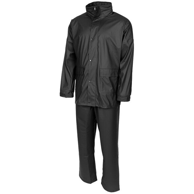 MFH Premium Rain Suit, 2-Piece, Black
