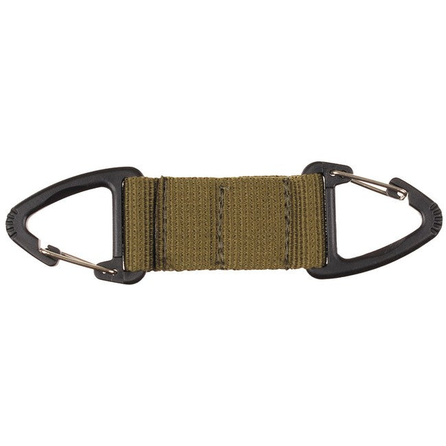 MFH Double-Sided Carabiner with Safety Lock, Olive