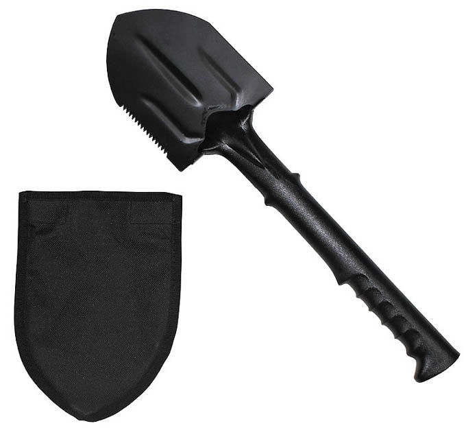 MFH Steel Shovel 44cm with Nylon Handle and Sheath
