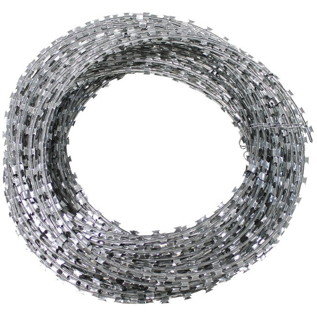 MFH Barbed Wire, Galvanized Metal, Approx. 50 m, 30 cm Diameter