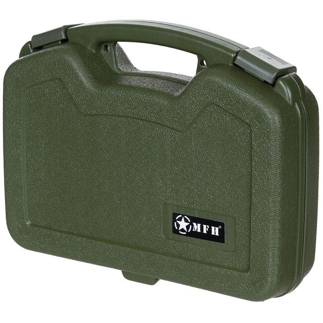 MFH Pistol Case, Plastic, Large, Lockable, OD Green