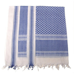 MFH PLO Cotton Arafat Scarf, Navy Blue and White, 115 x 110cm