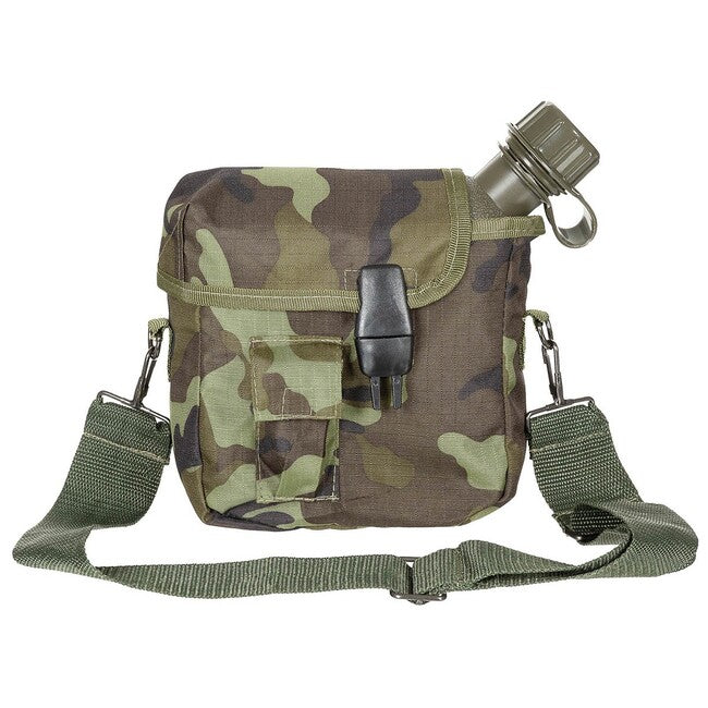 MFH Poľná fľaša hranatá, cca 2L, M 95 CZ camo