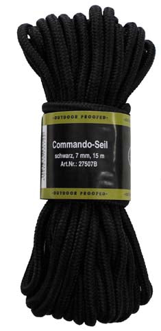 MFH Polypropylene Rope 15m 9mm Black