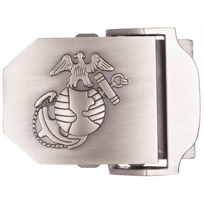 MFH USMC Belt Buckle, Silver, Metal, approx. 4 cm