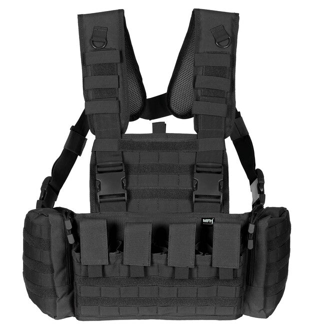 MFH Professional Tactical Vest Chest Rig Mission, Black