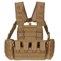 MFH Professional Tactical Chest Rig Mission Vest, Coyote Tan