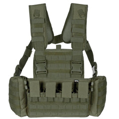 MFH Professional Tactical Chest Rig Mission Vest, Olive Green