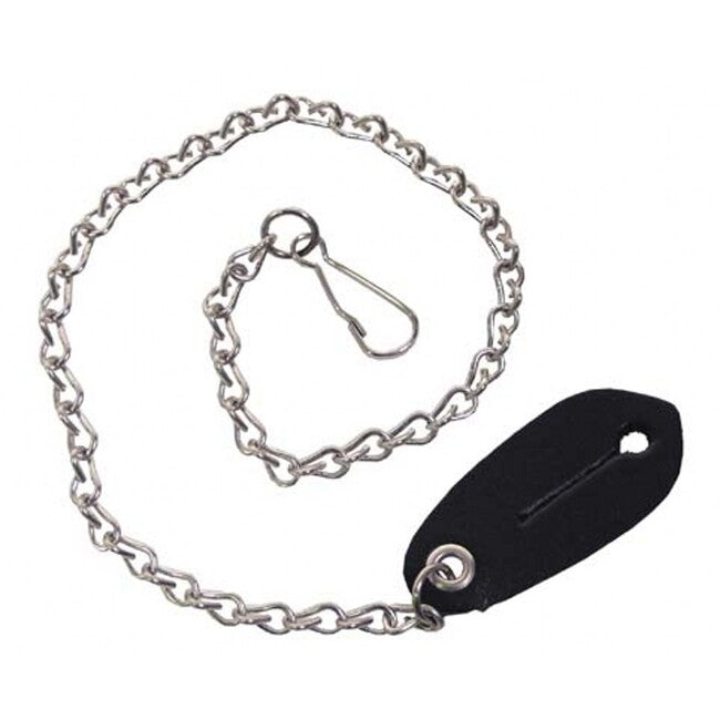 MFH Chain with Carabiner and Leather Keychain