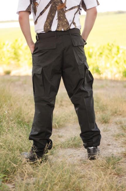 MFH BDU Rip-Stop Men's Pants, Black