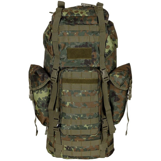 MFH MOLLE 65L Backpack, Aluminium Frame, BW Camo