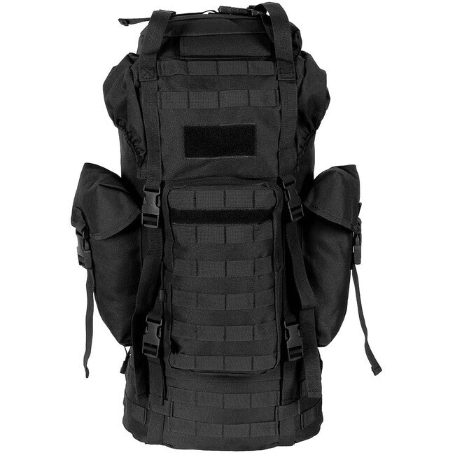 MFH MOLLE Backpack 65L, Aluminum Rod, Black