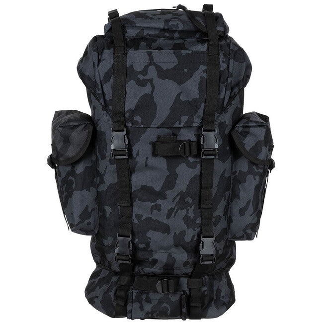 MFH MOLLE Backpack 65L, Aluminum Rod, Night Camo
