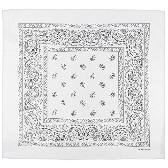 MFH Shemagh 55 x 55 cm, Black and White, Cotton