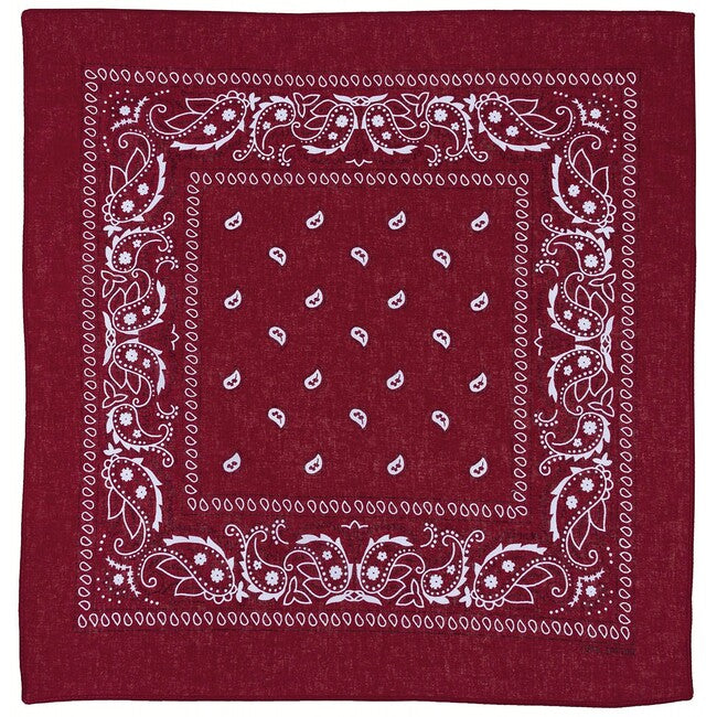 MFH Scarf, Burgundy-Black, Approx. 55 x 55 cm, Cotton