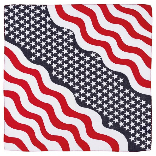 MFH Scarf, Stars and Stripes, Approximately 55 x 55 cm, Cotton