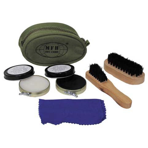 MFH Shoe Cream Set, 2 Brushes and 2 Creams