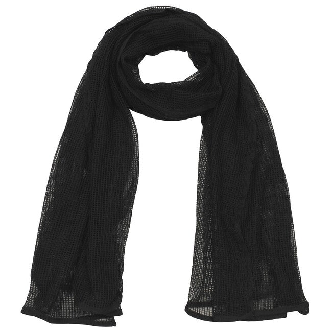 MFH Mesh Scarf, Black, approx. 190 x 90 cm