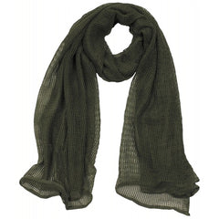 MFH Mesh Scarf, Olive Green, approx. 190 x 90 cm