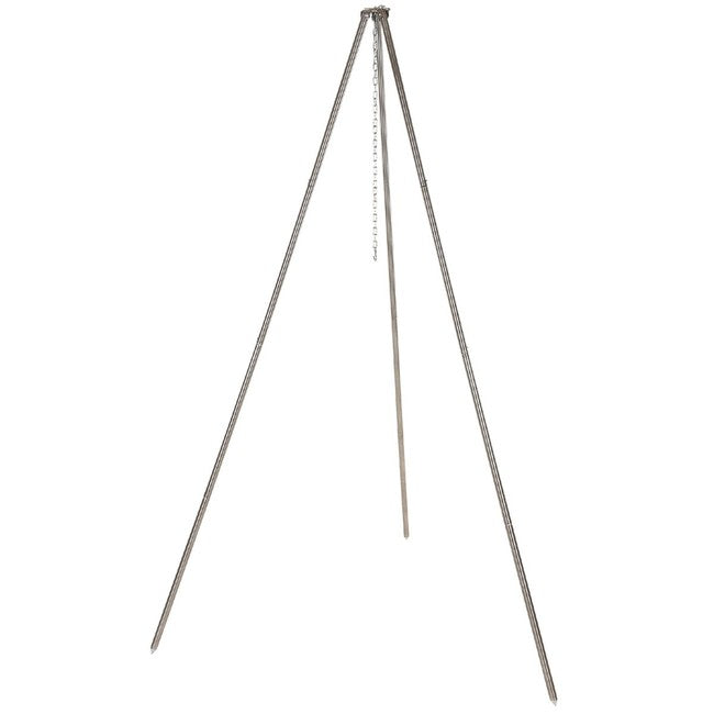 MFH Folding Stainless Steel Tripod with Chain, 1.9m