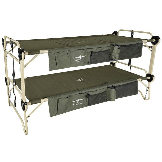 Disc-O-Bed Folding Cot with Side Pocket Arm-O-Bunk, OD Green