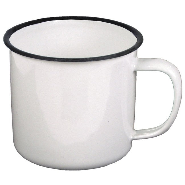 MFH Enamel Mug, White 350ml