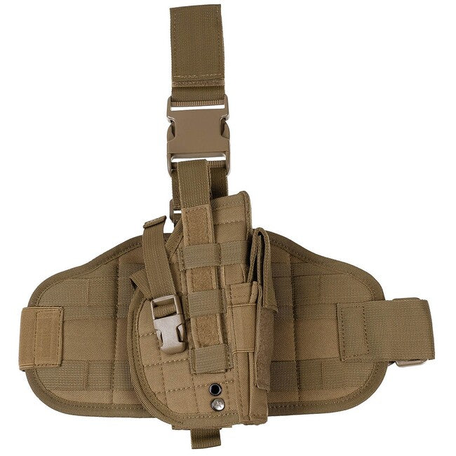 MFH Thigh Right-Hand Weapon Holster MOLLE, Coyote Tan