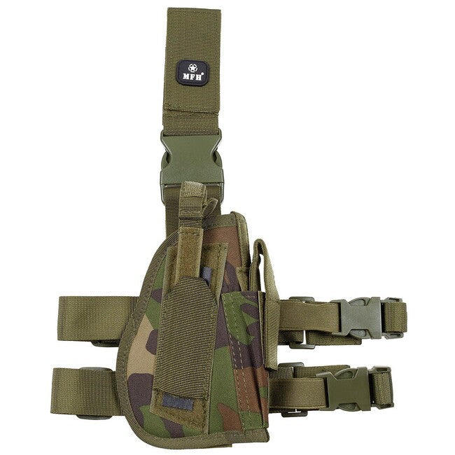 MFH Thigh Holster Right-Handed, Woodland
