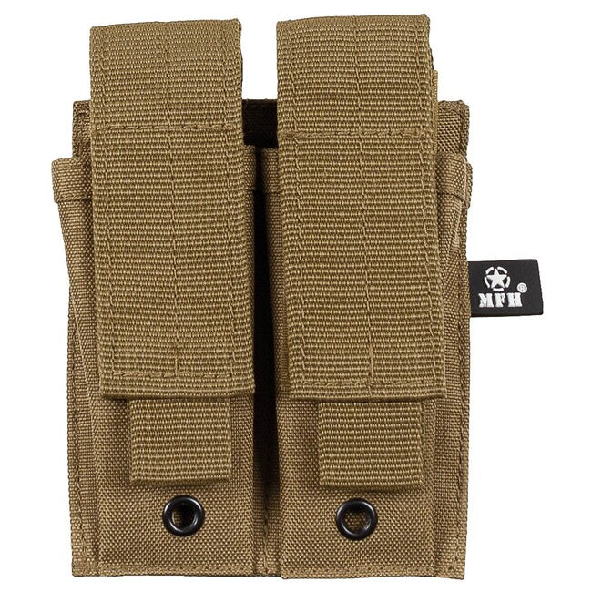 MFH Double MOLLE Bag, Coyote Tan