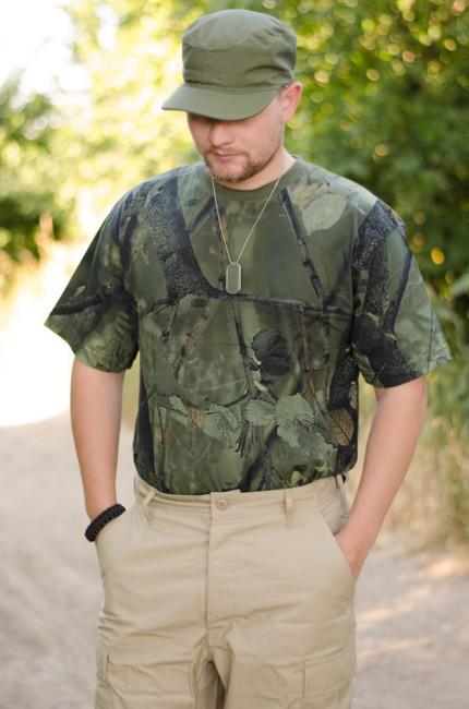 MFH Real Tree Pattern Hunter Green T-Shirt