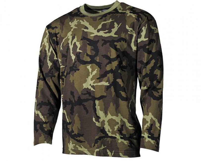 MFH Long Sleeve T-shirt, Czech Camouflage Pattern 95