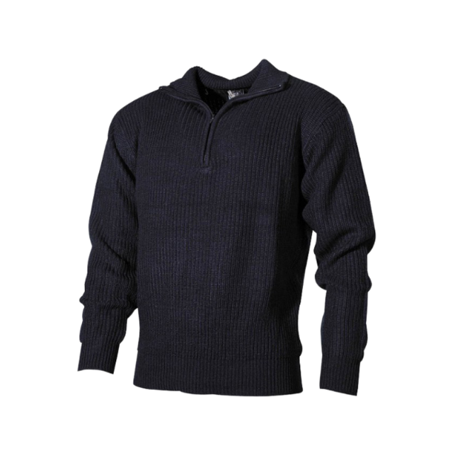 MFH Icelandic Troyer Sweater, Navy Blue