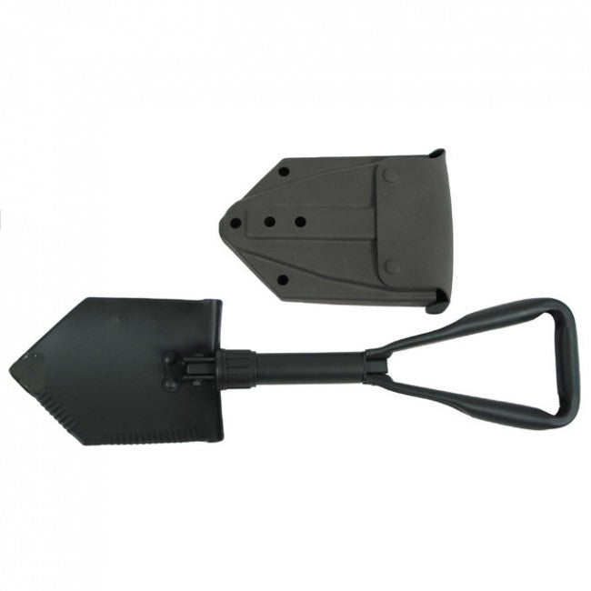 MFH US 3-Piece Folding Shovel, All-Metal with Pouch, Extra Stable