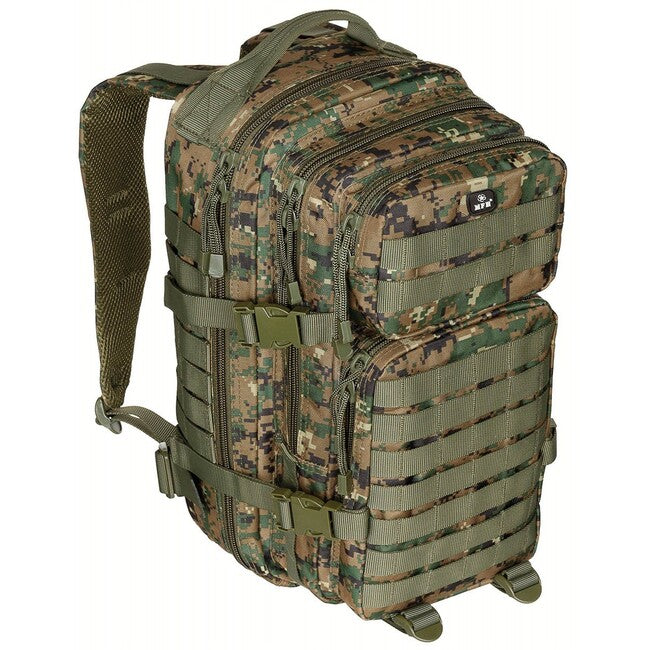 MFH US Assault Backpack, Digital Woodland, 30L
